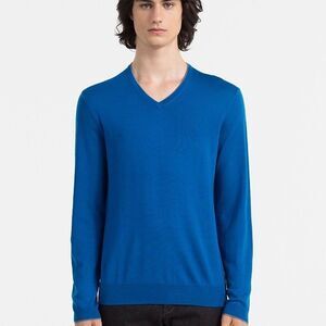 Calvin Klein Extra Fine Merino Wool Sweater L Teal